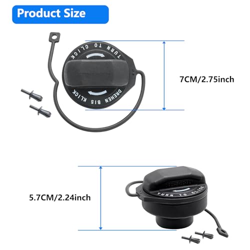 keriolee Gas Cap Fit For Porsche 911/Boxster/986/987/996/997/Cayman fuel Cap, 1997-2012 Porsche Boxster, 1998-2013 Porsche 911, 2006-2012 Porsche Cayman Fuel Cap Replace 99620124103 Porsche Gas Cap Tether - Image 5