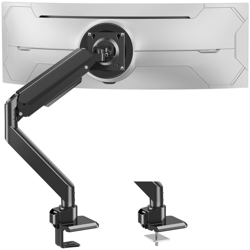 MOUNTUP Heavy Duty Monitor Arm for 49 inches, 44 lbs Curved Screens, Ultrawide Single Monitor Desk Mount, Monitors Stand for Samsung Odyssey G9 and More, VESA Mount with Clamp & Grommet Base - Image 1