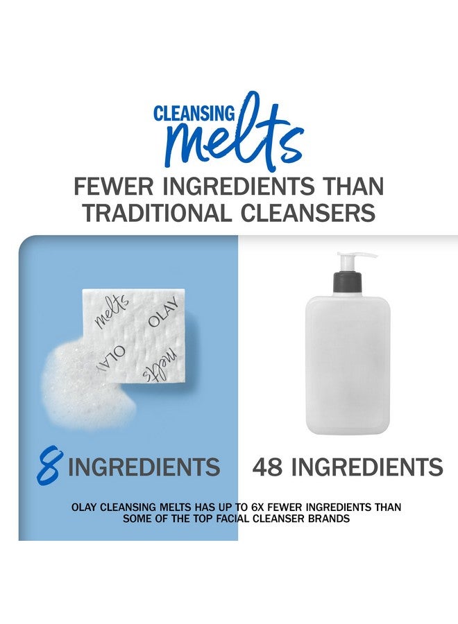 غسول الوجه أولاي كلينزينج ميلتس + حمض الهيالورونيك، 64 قطعة إجمالاً (2 × 32 قطعة)، غسول وجه مُفعّل بالماء لتنظيف البشرة وتوحيد لونها وإنعاشها، خالٍ من العطور - Image 4