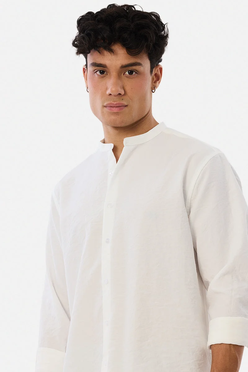 SNITCH Regular Fit Chinese Collar Shirt