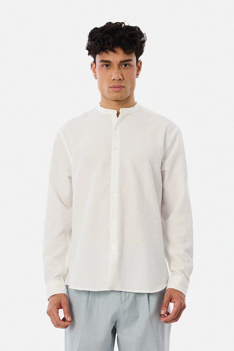 SNITCH Regular Fit Chinese Collar Shirt