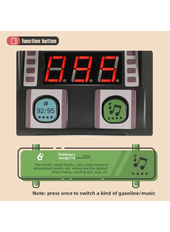 الأطفال يلعبون منزل محاكاة محطة وقود نموذج سبيكة سيارة بطاقة الائتمان ناقلة مع الموسيقى صبي فتاة لعبة هدية - اللون: محطة وقود + سبيكة سيارة الشرطة على الطرق الوعرة - المواصفات: قياسي 【التكوين】】 - Image 4