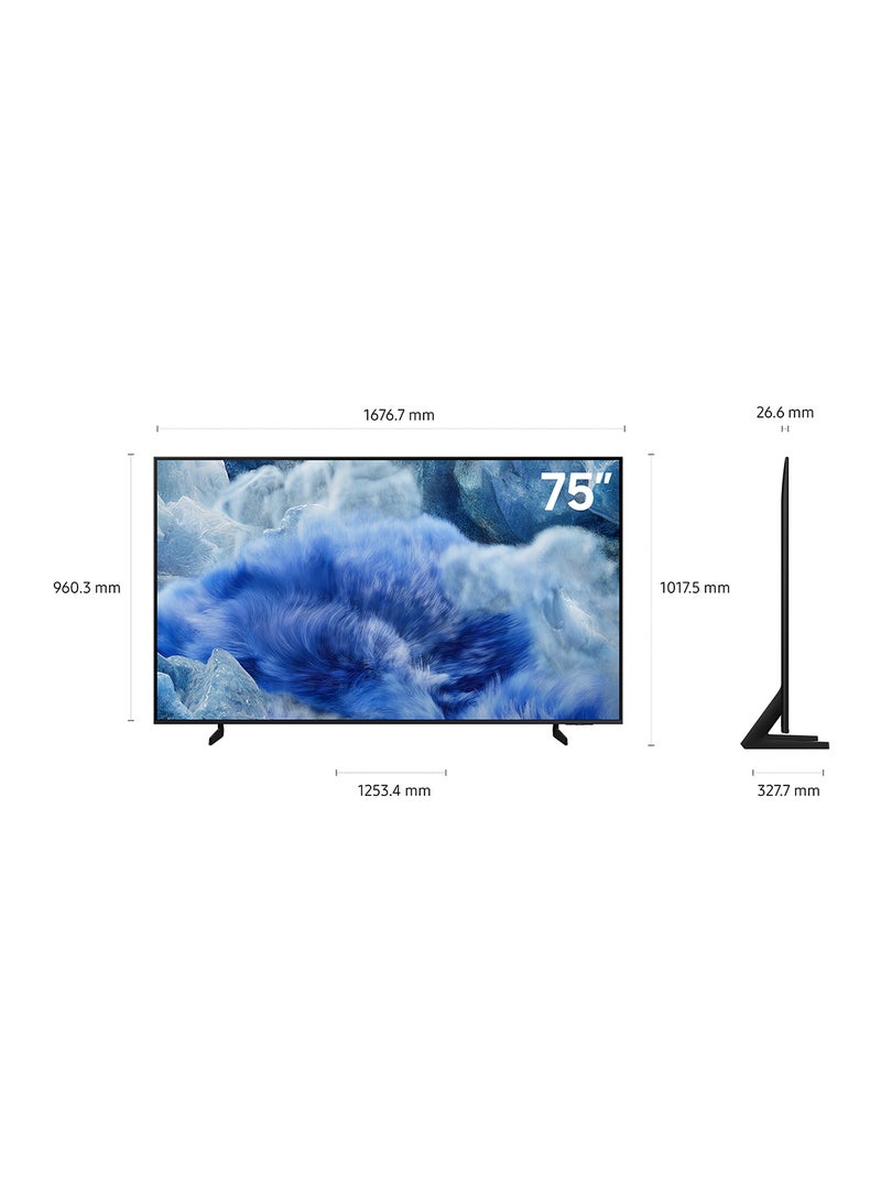 سامسونج تلفاز QLED 4K بحجم 75 بوصة، تحسين 4K، تصميم AirSlim، AVA، مؤمن بواسطة Knox - Image 3