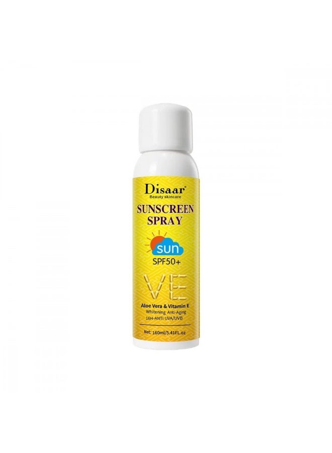 Disaar بخاخ واقي من الشمس SPF 50 مع الألوة فيرا وفيتامين E، 160 مل - Image 1