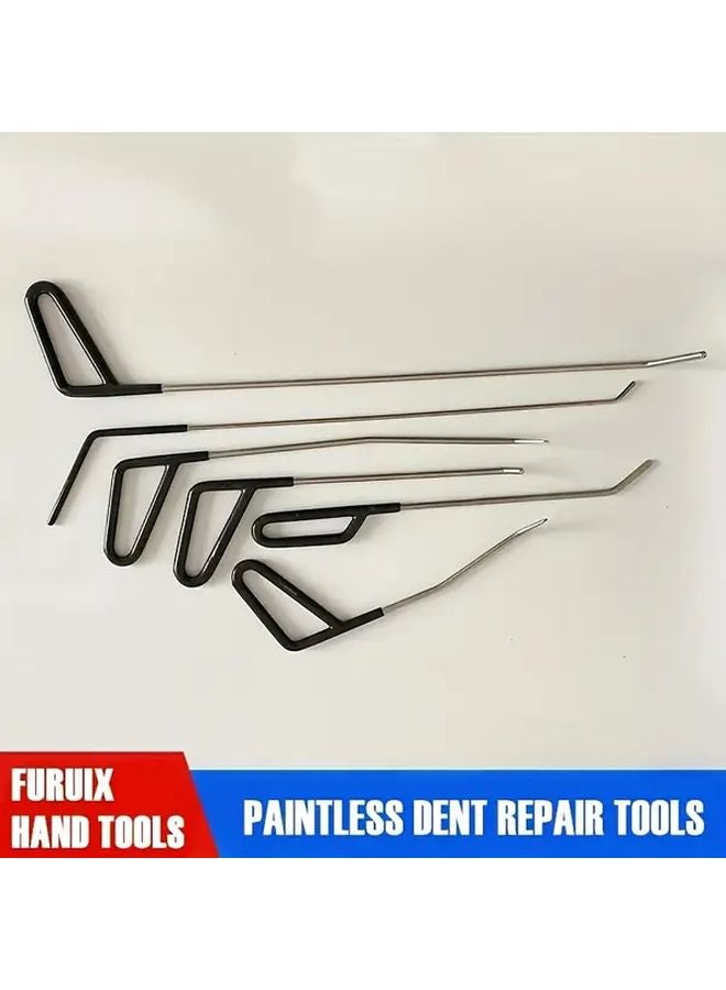 Black Paintless Car Dent Repair Kit Stainless Steel Push Hooks Hail Hammer Auto Bodywork Tools - Image 1