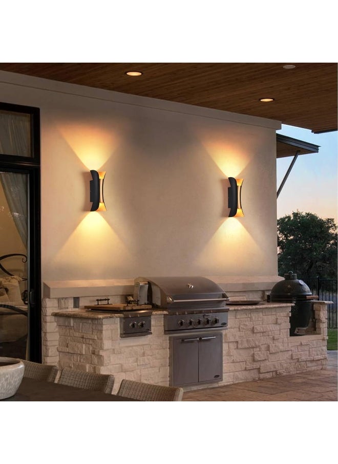 Generic Outdoor Wall Light 20W LED Modern Exterior Light Fixture Black Aluminum Outdoor Sconces Wall Lighting Waterproof for Porch Patio Garage 2 Pack  - Image 3