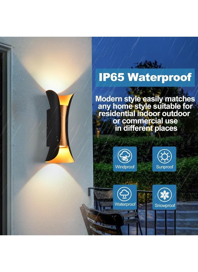 Generic Outdoor Wall Light 20W LED Modern Exterior Light Fixture Black Aluminum Outdoor Sconces Wall Lighting Waterproof for Porch Patio Garage 2 Pack  - Image 5