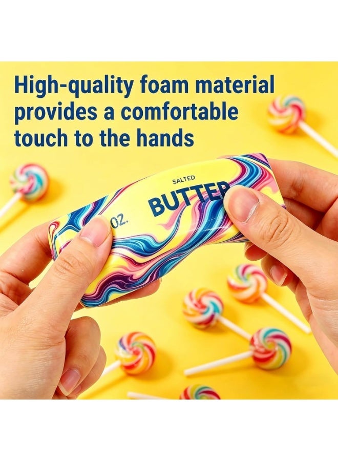 Meetion 2 Packs Slow Rising Butter Squishy, Squishies Butter Squeeze Toys Pack Sensory Stress Relief Soft & Stretchy Fidget Toy for Party Favors Squishy Butter - Image 2