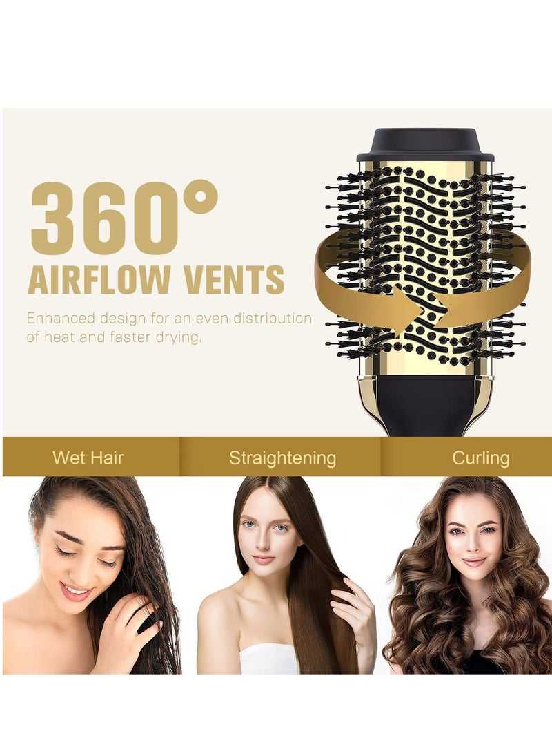 Hair Dryer Brush, Darkecho Hot Air Brush, 4IN1 One Step Hair Dryer and Volumizer AU Plug Hair Hot Dryer SAA Certified (Gold) - Image 2