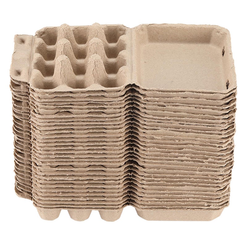 LayHyand 30 Pcs Quail Egg Cartons, Dozen Egg Box, 3x4 Blank Natural Color Pulp Paper Eggs Container, Egg Holder Reusable for 12 Count Quail Egg Carton Storage Strong Tray for Refrigerator - Image 5