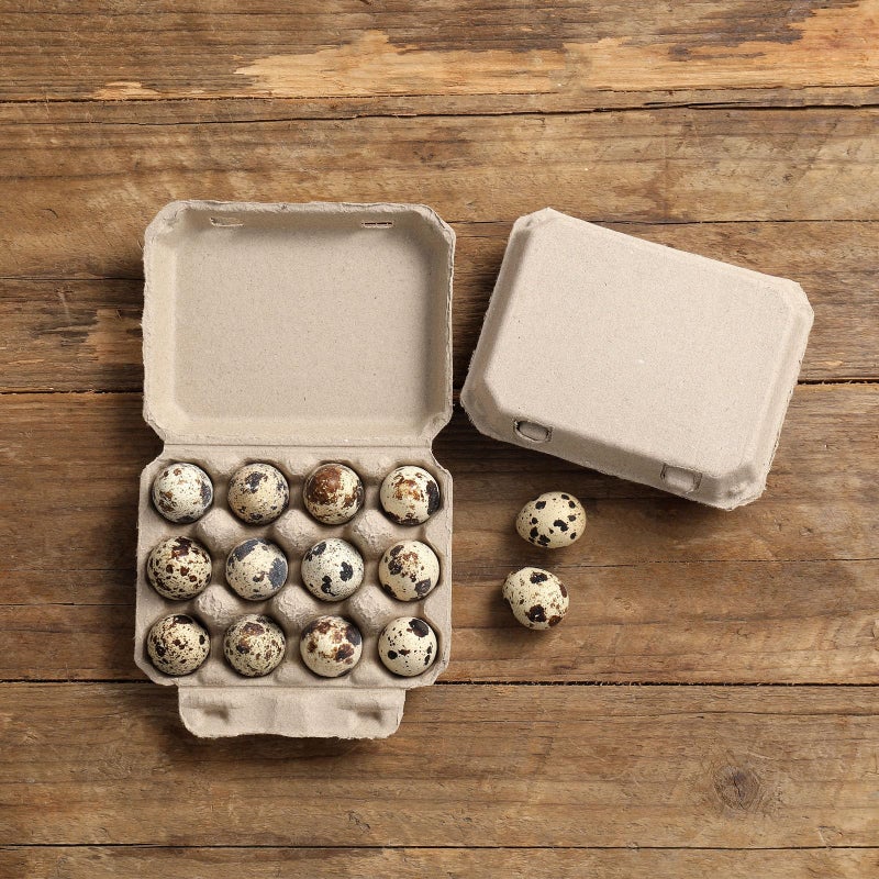 LayHyand 30 Pcs Quail Egg Cartons, Dozen Egg Box, 3x4 Blank Natural Color Pulp Paper Eggs Container, Egg Holder Reusable for 12 Count Quail Egg Carton Storage Strong Tray for Refrigerator - Image 2