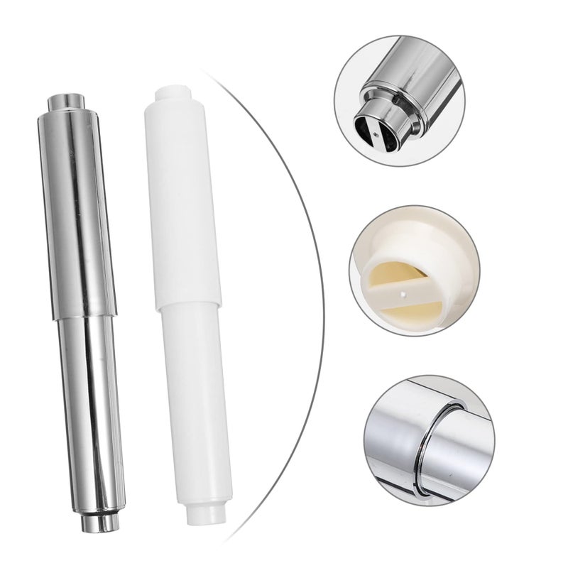 2 Pack Retractable Toilet Paper Spring Holder Winder Space Saving Bathroom Tissue Dispenser - Image 5