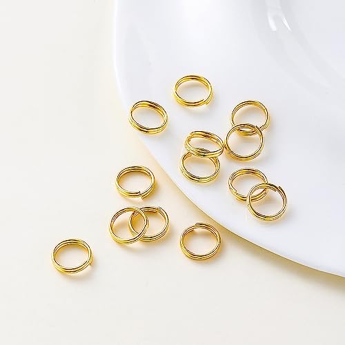 ZoloAJay 200pcs 8mm Mini Split Jump Ring with Double Loops Small Round Metal Golden Key Rings Connectors for Making Handwork Charms Pendants Key Chains Ornaments DIY Crafts Accessories - Image 4