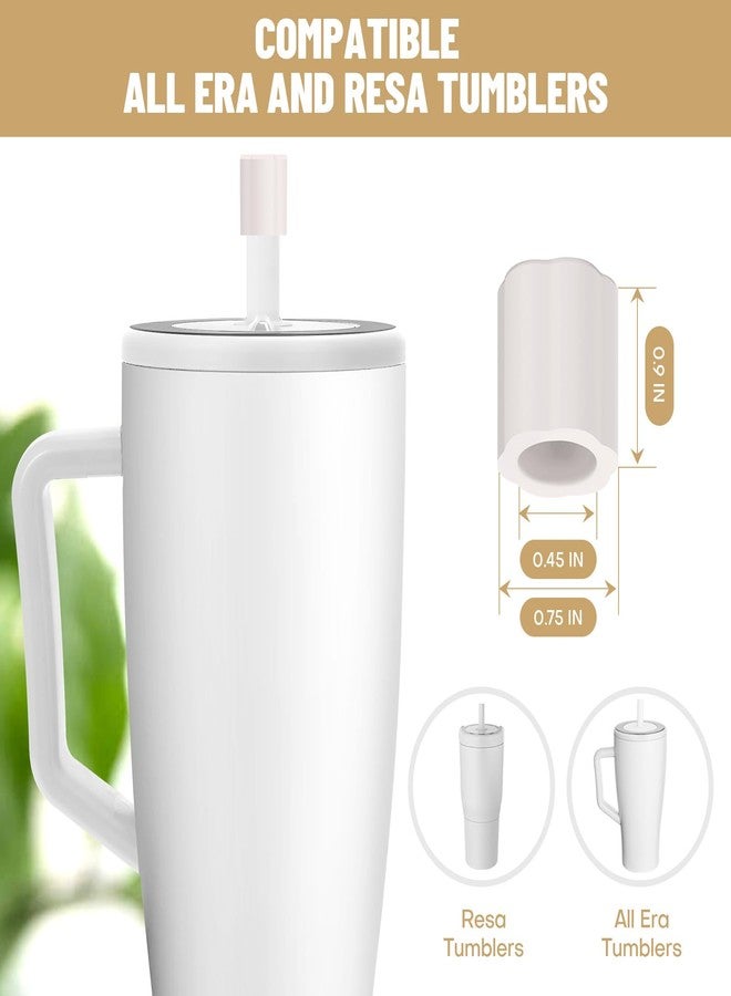 Rolitwils 2 Pack Magnetic Straw Cover, Silicone Leakproof Straw Protector for Tumbler, Compatible with Era/Resa, Drinkware Accessory - Image 2
