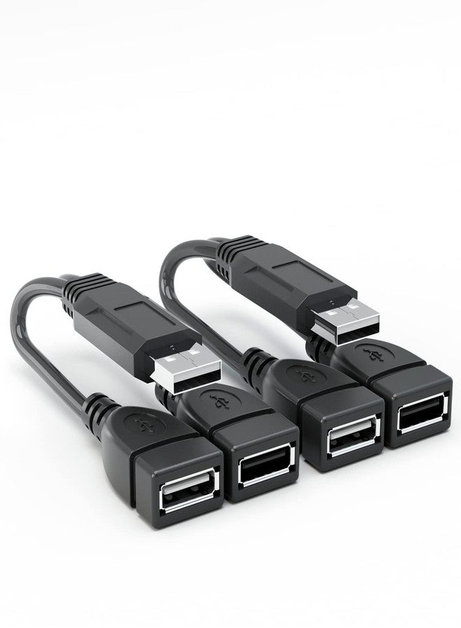 Eanetf USB Cable, 2-Port USB 2.0 Male to Female Splitter, High-Speed Charging & Data Transfer for Laptop, Car, Mac, TV, PC, Xbox, HDD - Image 1