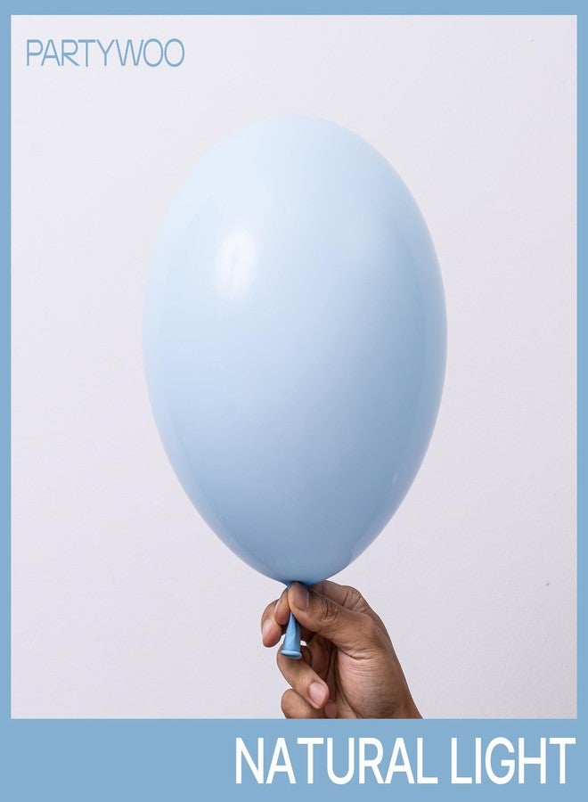PartyWoo Light Blue Balloons 145 pcs Different Sizes of 18 12 10 5 Inch Baby Pastel Sky Aqua Blue Balloon Arch Kit Garland for Graduation Baby Shower Gender Reveal Birthday Party Decorations Blue-Q13 - Image 2
