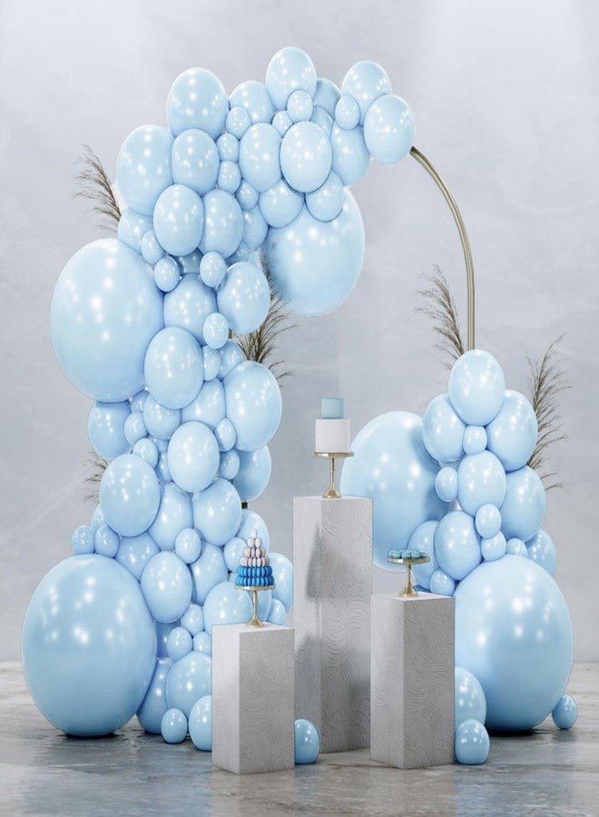 PartyWoo Light Blue Balloons 145 pcs Different Sizes of 18 12 10 5 Inch Baby Pastel Sky Aqua Blue Balloon Arch Kit Garland for Graduation Baby Shower Gender Reveal Birthday Party Decorations Blue-Q13 - Image 1