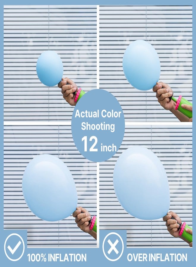 PartyWoo Light Blue Balloons 145 pcs Different Sizes of 18 12 10 5 Inch Baby Pastel Sky Aqua Blue Balloon Arch Kit Garland for Graduation Baby Shower Gender Reveal Birthday Party Decorations Blue-Q13 - Image 3