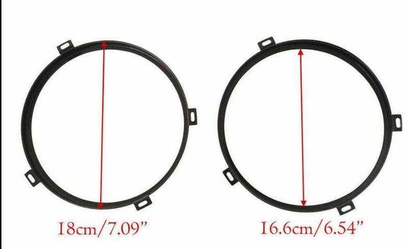 kkone Black 7'' Headlight Retaining Ring Headlamp Bezel for Jeep Wrangler JK 2007-2018 - Image 5