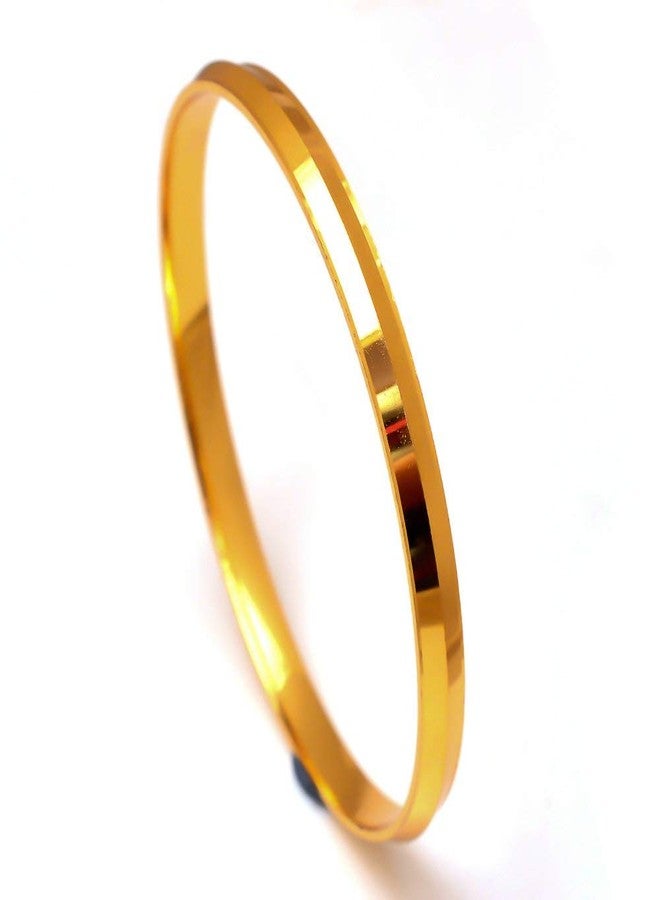 LUXURIA GOLD PLATED STAINLESS STEEL Heavy KADA for Men, Boys (71 millimeters) - Image 1