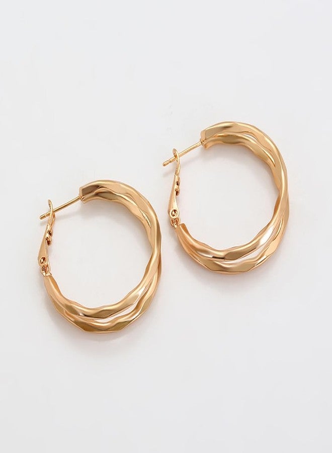 XUPING Large Hoop Earrings for Women Lightweight 18K Gold Plated Big Hoop Earrings Fashion Jewelry （30mm） - Image 5