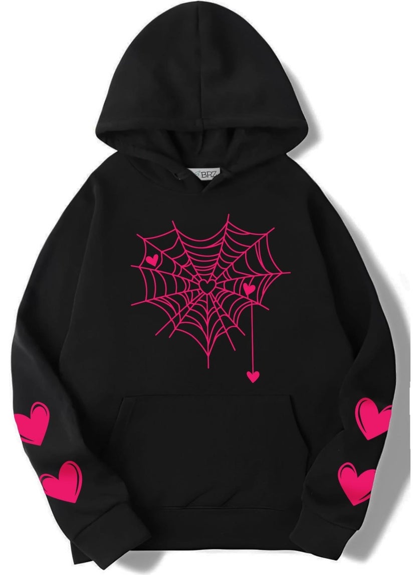BRZ Collection - Oversize Love Spider Hoodie - Image 1
