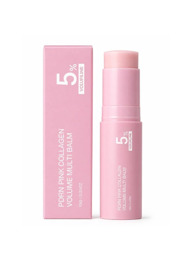 OUHOE Pink Collagen Volume Multi Balm, Volufiline Stick Hydrating Multi Wand, Smooth Fine Lines & Wrinkles, Nourishing Collagen Stick for Face, Eye & Lip Care - Image 5