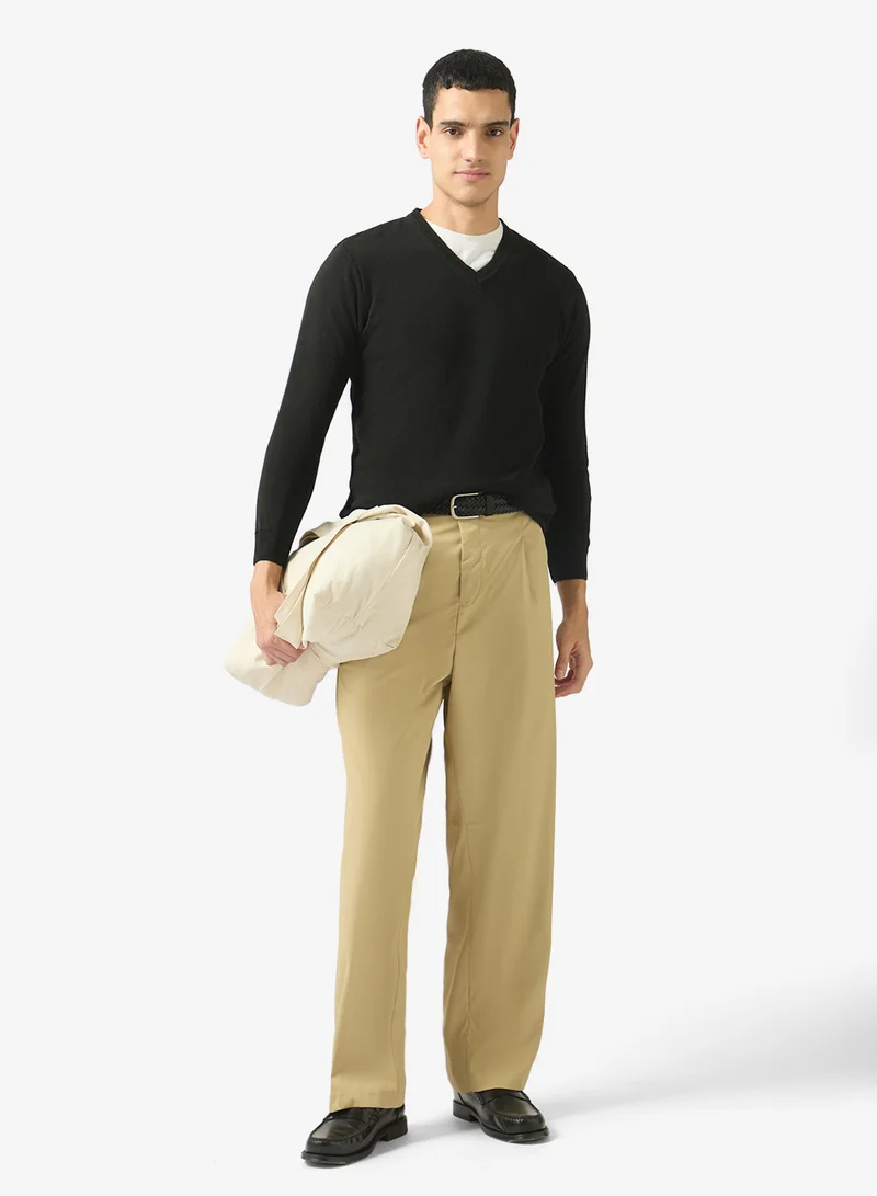 Robert Wood Casual Crew Neck Pullover Sweater
