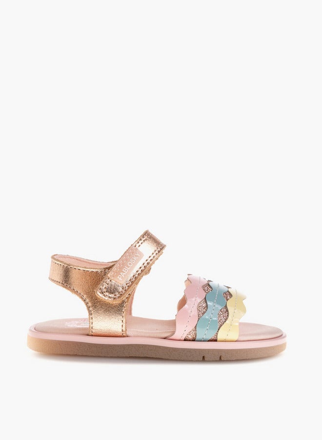 Pablosky Girls' Sandals with Hook and Loop Closure - 054230 - Image 2