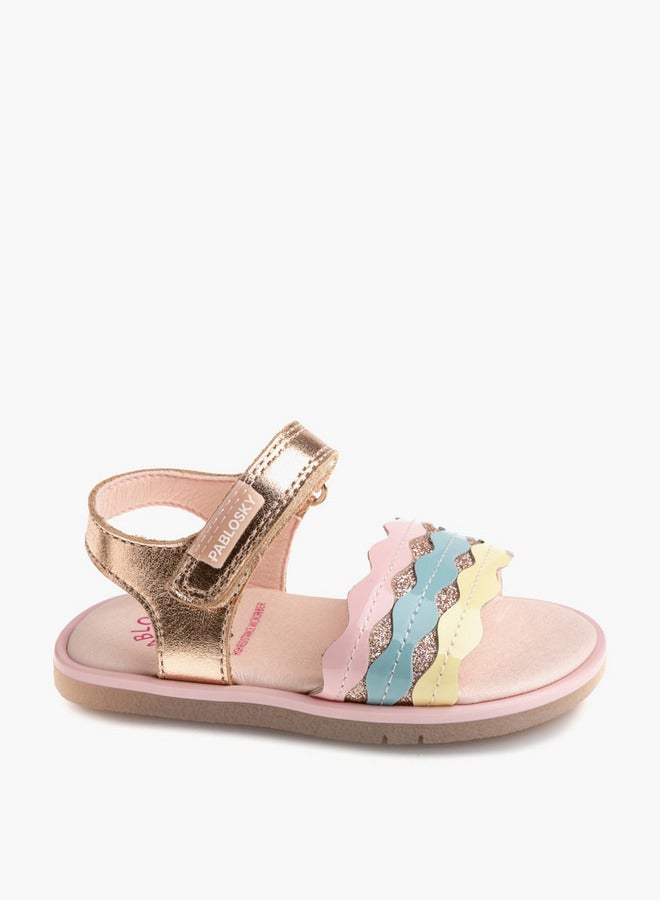 Pablosky Girls' Sandals with Hook and Loop Closure - 054230 - Image 1