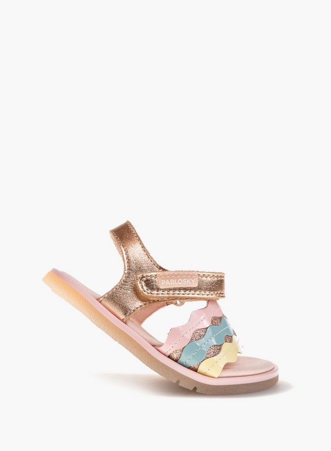 Pablosky Girls' Sandals with Hook and Loop Closure - 054230 - Image 5