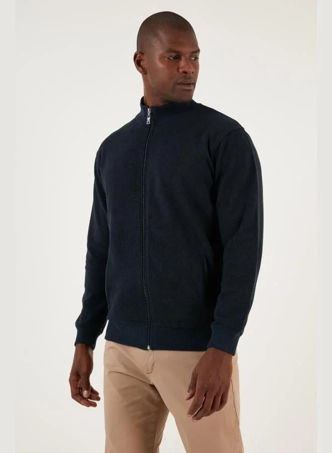 Buratti  Buratti Cotton Zip-Up Stand Collar Pocket Cardigan Men's CARDIGAN 456210 for Men | Best Price UAE