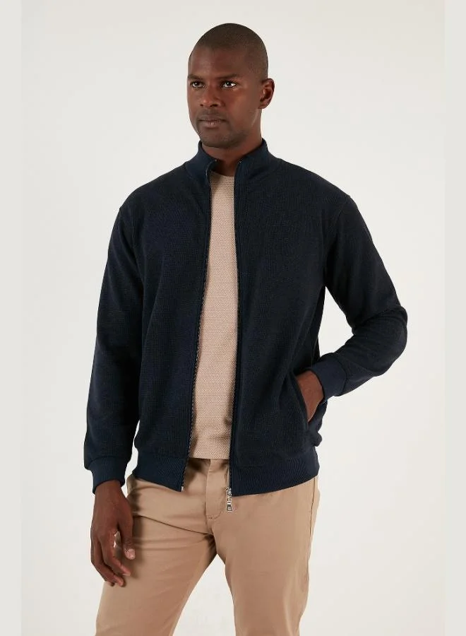 Buratti Buratti Cotton Zip-Up Stand Collar Pocket Cardigan Men's CARDIGAN 456210