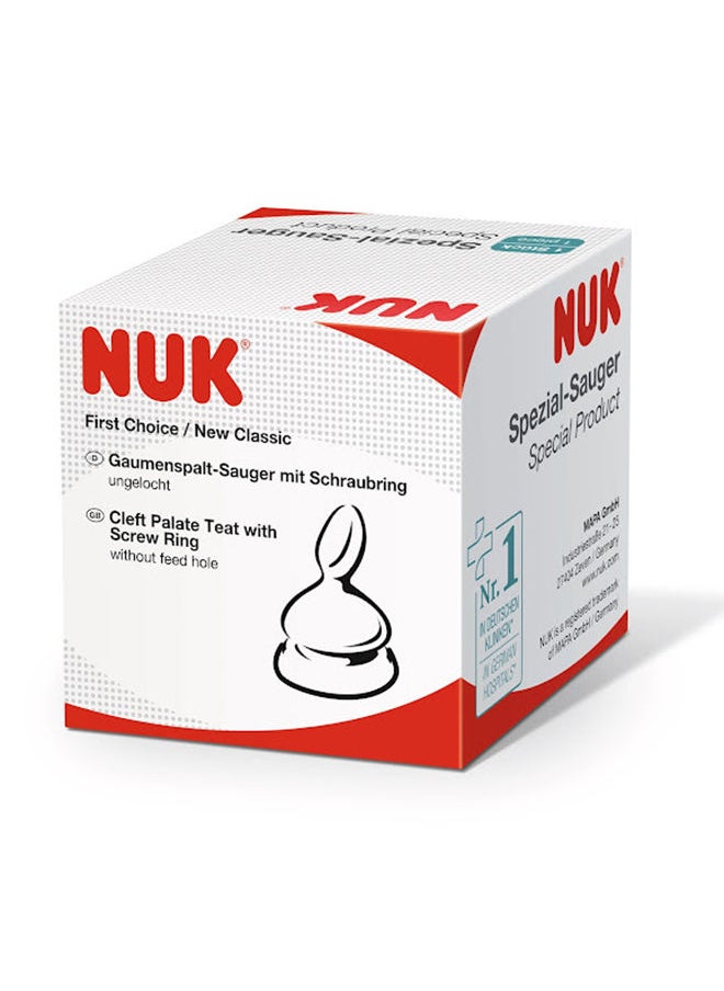 NUK - Cleft Palate Teat With Srew Ring - Image 1