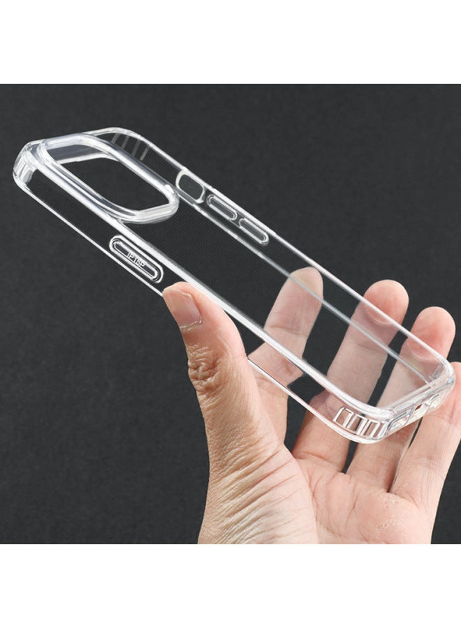 For Apple 15promax Transparent Phone Case Bayer Material Yellow Resistant Iphone14 Drop-resistant Magnetic Protective Case