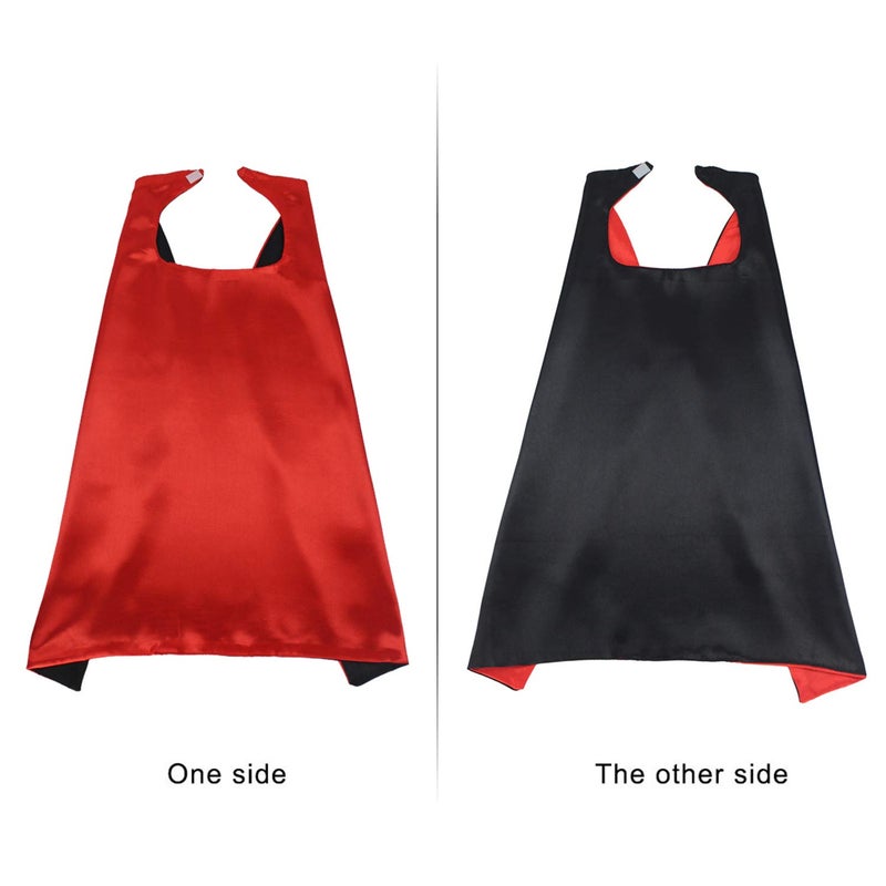 Topways® Kids Superhero Cape & Mask Party Costumes, Superhero Theme Masquerade Cosplay Double Sided Capes Dressing Party Supplies for Boys and Girls (Black) - Image 2