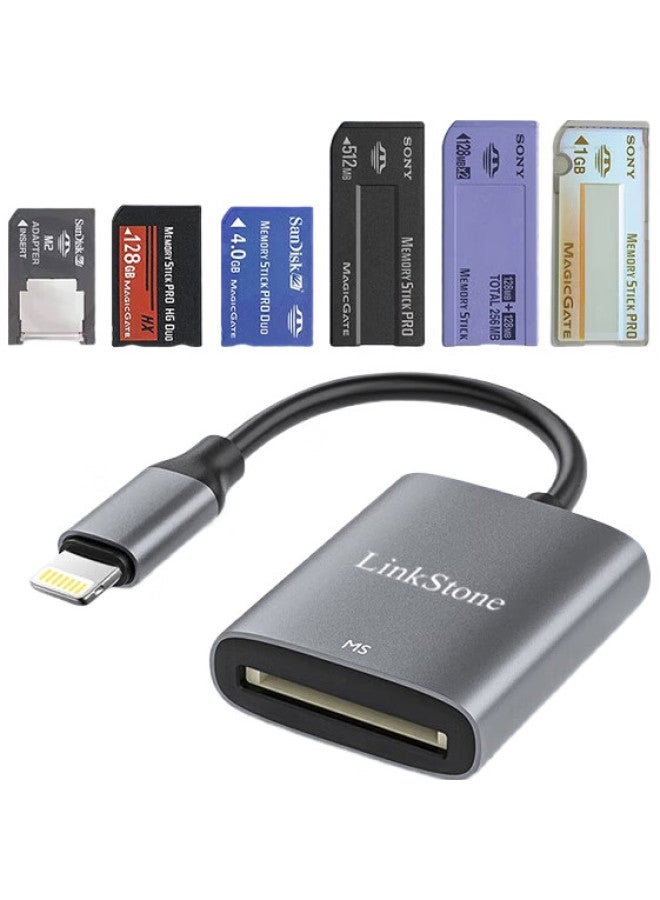 Linkstone Liantuo Apple High-Speed Ms Card Reader Otg Phone Card Reader Compatible With Sony Memory Cards, Usb Flash Drives, Digital Cameras, Camcorders, Ps5 Game Console, Psp - Image 2