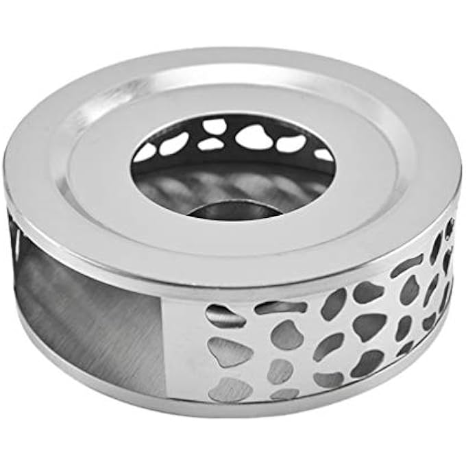 ياردوي قاعدة تسخين إبريق الشاي المصنوعة من الفولاذ المقاوم للصدأ، مقاومة للحرارة لتسخين مشروبات الشاي والنبيذ والمشروبات الروحية والمكتب والمنزل - Image 2