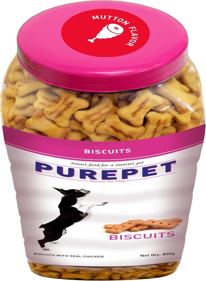 Purepet Dog Treats Biscuits 800g Pack for All Life Stages | Mutton Flavour | Active Behaviour | Oral Health | Training and Behaviour | Healthy Immune System - Image 3