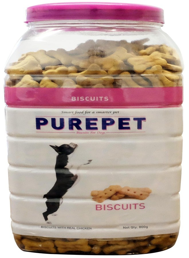 Purepet Dog Treats Biscuits 800g Pack for All Life Stages | Mutton Flavour | Active Behaviour | Oral Health | Training and Behaviour | Healthy Immune System - Image 1