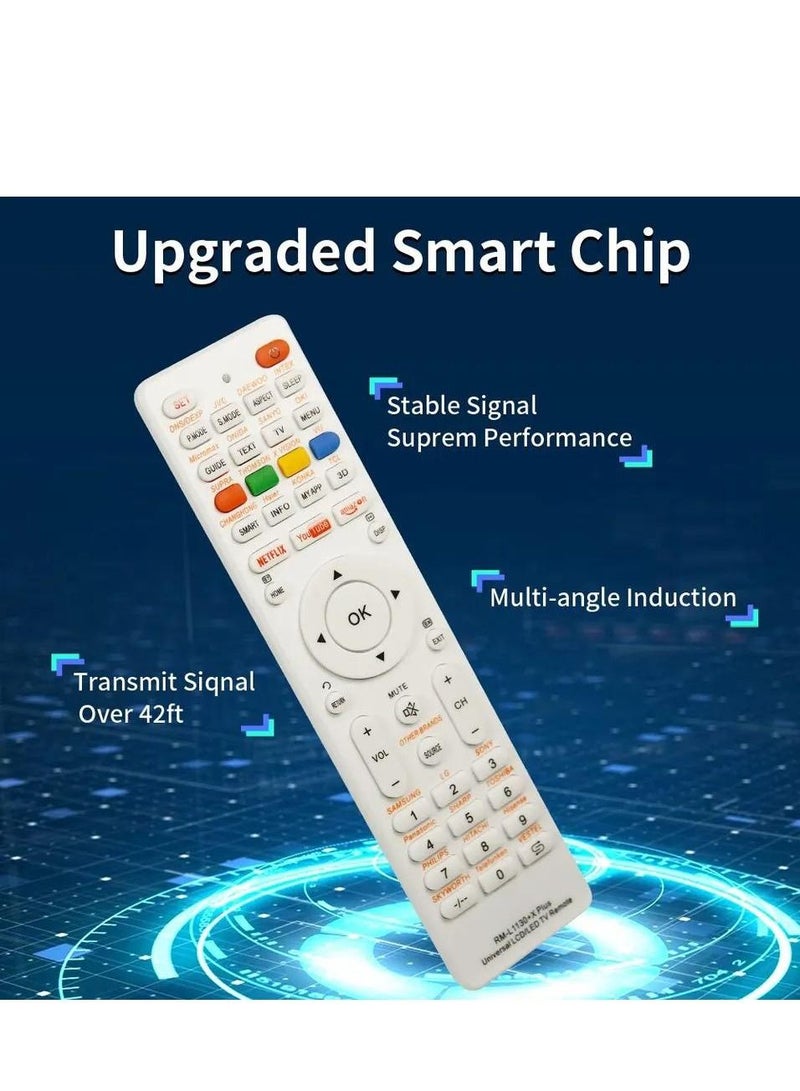 هذا الريموت شامل يعمل على التلفزيونات القديمة وشاشات LCD & LED والبلازماوطريقة برمجة الريموت سهلة للغاية ويوجدشرح في اليتوب - Image 3