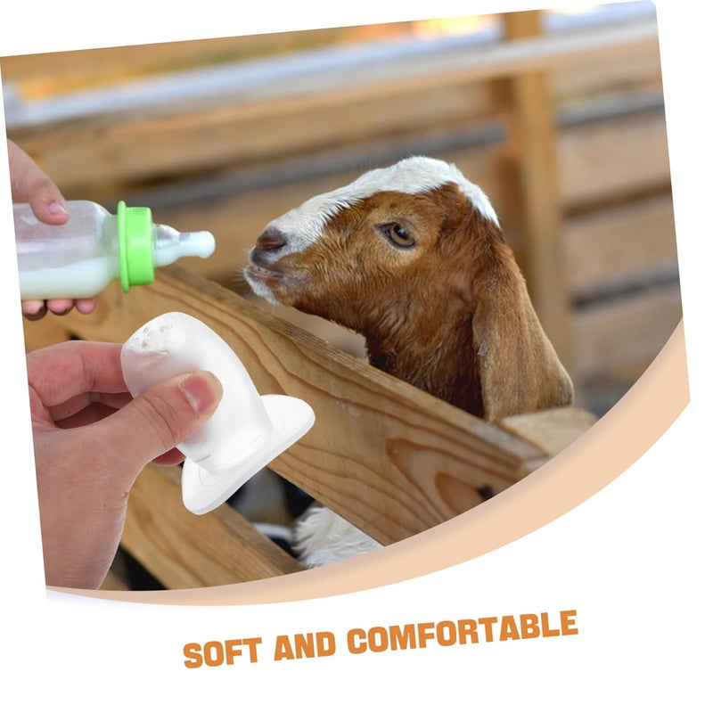 VICASKY 5pcs Nursing Teats for Young Animals Pet Feeding Nipples for Calves and Easy to and Replace Essential Feeding Supplies - Image 3