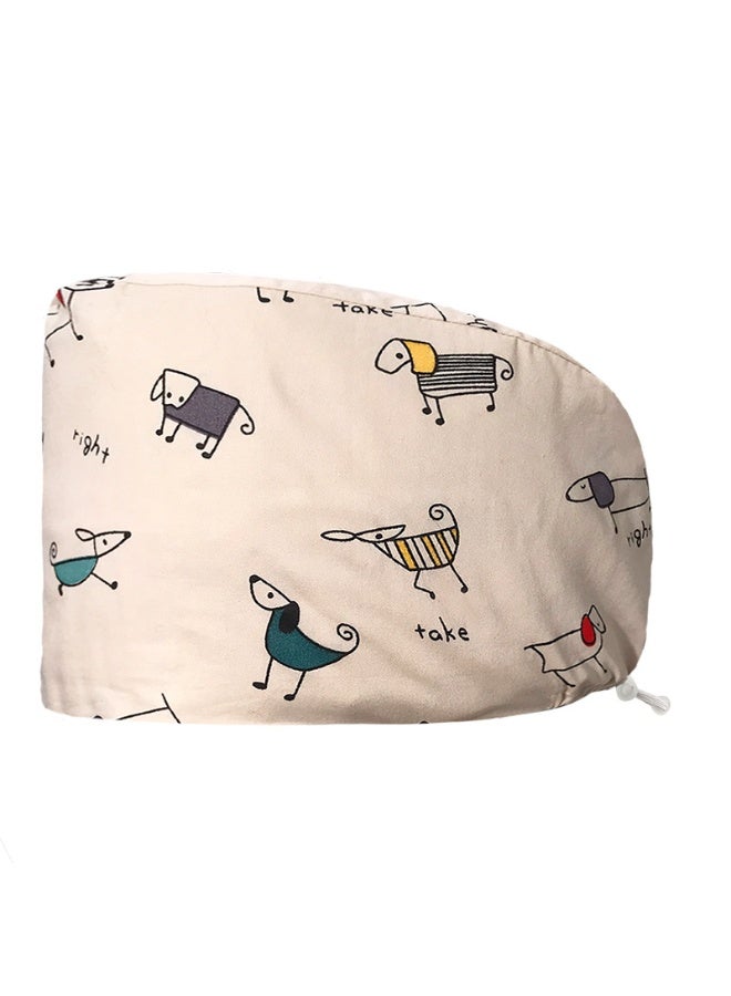 NIBEMINENT Scrub Caps Dust Proof Cap Nursing Work Hats  Cotton Women Men Veterinary Dental Clinic Chef Cooking Hats