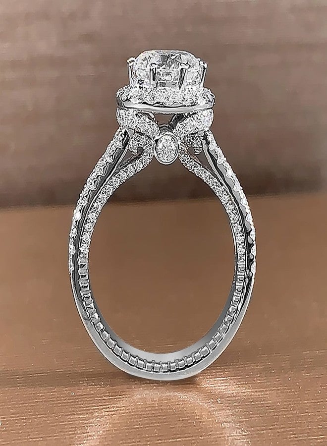 Peora American Diamond Studded Silver Plated Finger Ring Fashion Wear Stylish Jewellery Gift for Girls & Women (PX8R70S-7) - Image 5
