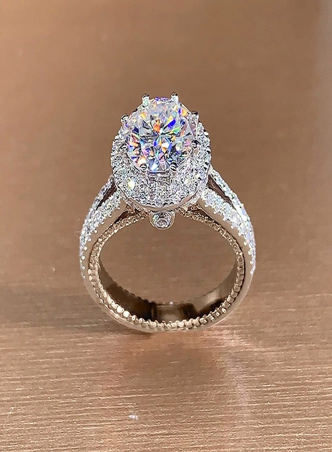 Peora American Diamond Studded Silver Plated Finger Ring Fashion Wear Stylish Jewellery Gift for Girls & Women (PX8R70S-7) - Image 2