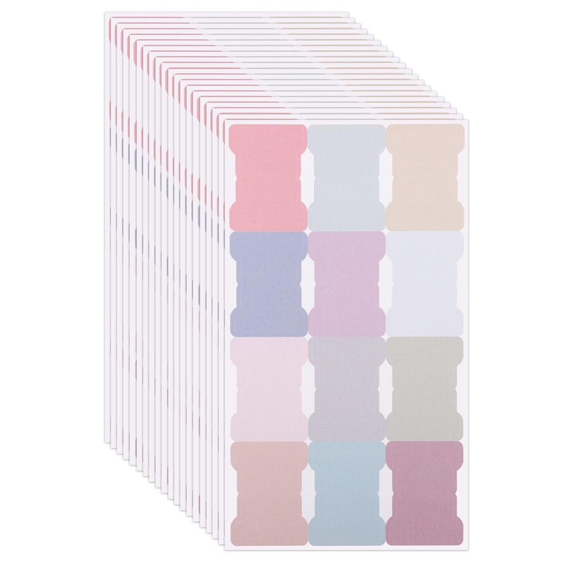 XIHIRCD 20 Sheets/240 Pieces Sticky Index Tabs, Double Sided Book Page Markers Tabs Blank Monthly Tabs Writable Sticky Notes Flags Self Adhesive Planner Stickers for Labeling (Morandi) - Image 1