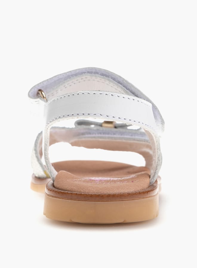 بابلوسكي صنادل بناتي بشريط فيلكرو وزينة فيونكة - Image 3