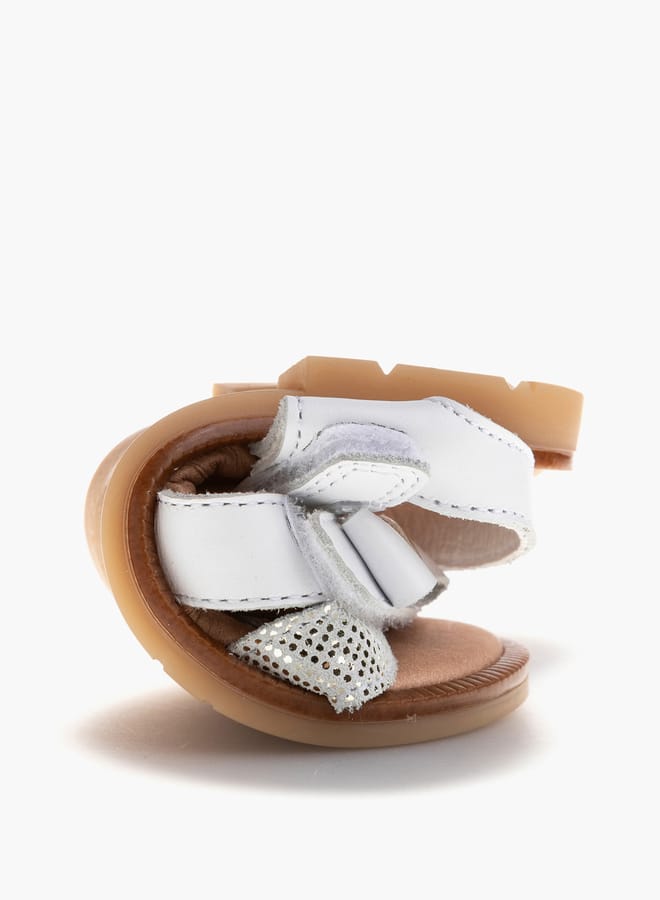 بابلوسكي صنادل بناتي بشريط فيلكرو وزينة فيونكة - Image 5