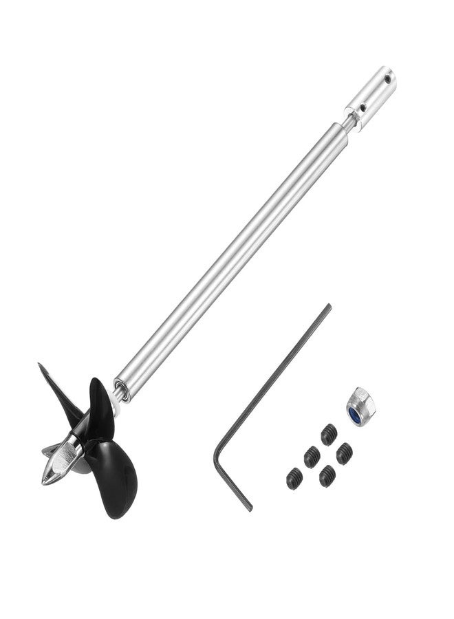 MECCANIXITY Drive Shaft Four Propeller and Coupling Joint for RC Boat Coupler Assemble Kit, L19.5cm Shaft, L15cm Sleeve, D5.5cm Four Propeller, Fit for 2mm Motor Shaft - Image 1