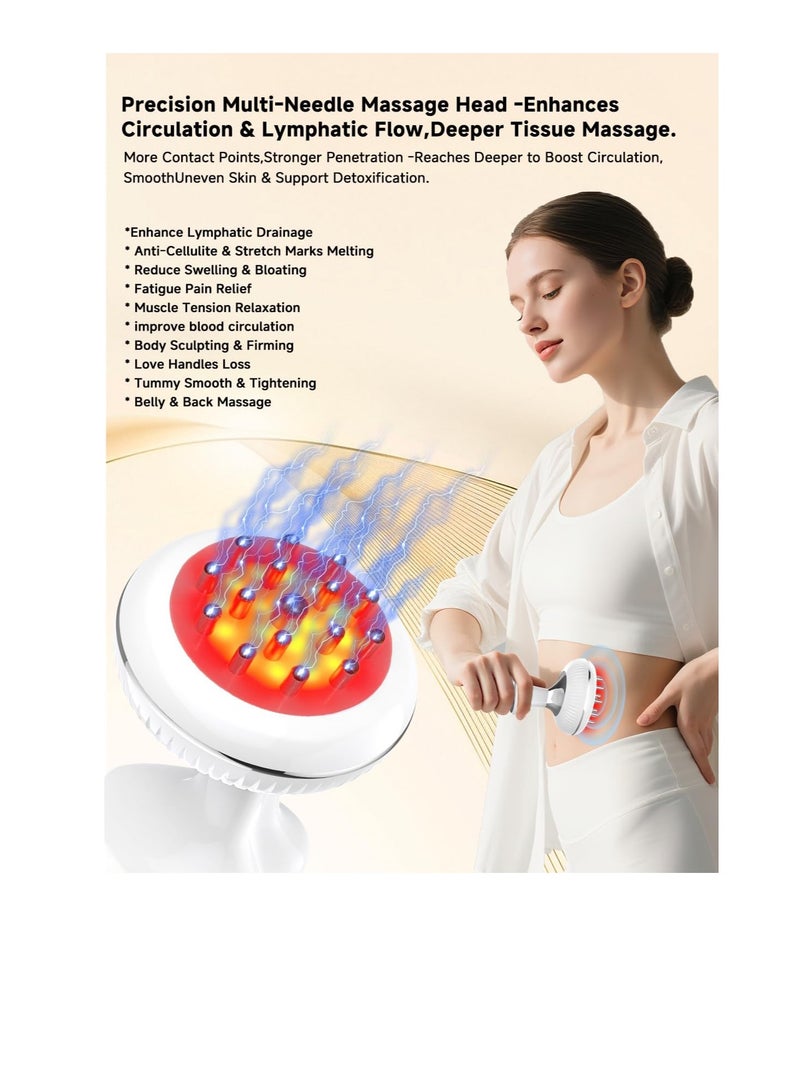 general Lymphatic Drainage Massager, Electric Anti Cellulite Massage Tool, Helps Reduce Stretch Marks & Cellulite for Legs & Arms & Belly, Body Sculpting Machine with Microcurrent, Light, Heat & Vibration - Image 3